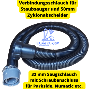 Preview: 32mm Anschlussschlauch mit Gewinde-Aufnahme/Drehanschluss z.B. Numatic